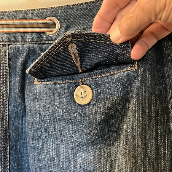 Liz Claiborne Petite Jean Skirt Size 8 100% cotton NWOT - Picture 6 of 8